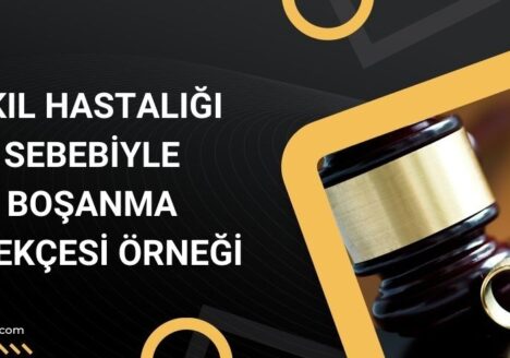 Akıl hastalığı sebebiyle boşanma dilekçesi örneği