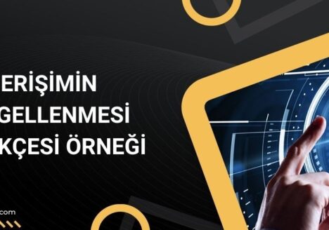 Erişimin engellenmesi dilekçesi örneği