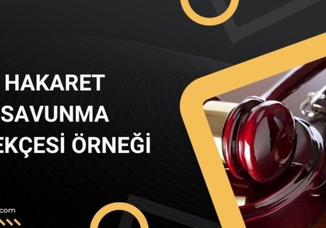 Hakaret savunma dilekçesi örneği